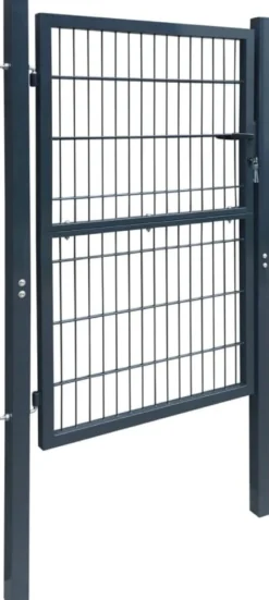 Aitaportti yksiovinen antrasiitin harmaa 106x230cm