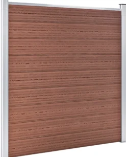 Aitasarja 5 paneelia + 1 vinopaneeli puukomposiitti 965x186cm ruskea