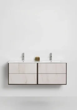 Allaskaappi altaalla Hafa Edge Stone, 470x1210x465mm, 4 ltk, savu tammi