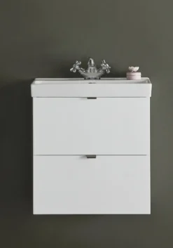 Allaskaappi altaalla Hafa Neat, 560x550mm, 2 laatikkoa, valkoinen