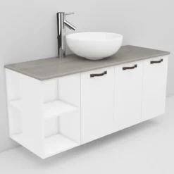 Allaskaappi ja Coast-allas Noro Flexline 141.1 1200 mm marmoritaso valkoinen