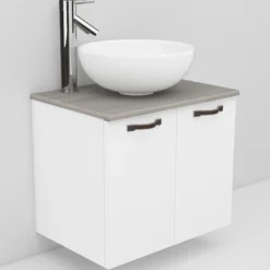 Allaskaappi ja Coast-allas Noro Flexline 5.1 600 mm marmoritaso valkoinen