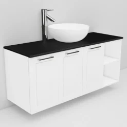 Allaskaappi ja Coast-allas Noro Flexline 136 1200 mm musta taso eri värejä