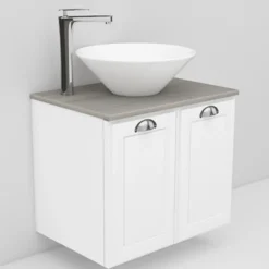Allaskaappi ja Loop-allas Noro Flexline 3.3 600 mm marmoritaso valkoinen kehysovi