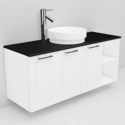 Allaskaappi ja Peak-allas Noro Flexline 135 1200 mm musta taso eri värejä