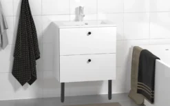 Allaskaappi ja pesuallas Otsoson Luja Minimeri, nuppivedin, valkoinen, eri kokoja
