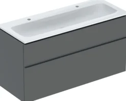 Allaskaappi kaksoisaltaalla Geberit iCon, 630x1200mm, allaskytkennällä, laava