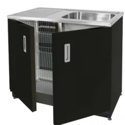 Allaskaappi Vilan Stainless VTB 10, 900x1000x600mm, musta/rst