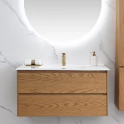 Allaslaatikosto altaalla Bathlife Lättsam 600-1000 mm tammi