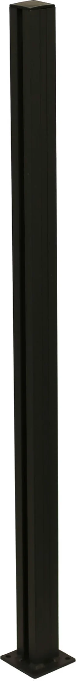 Alumiinitolppa 100 cm lasipaneelille Hortus multi, musta 108 cm