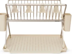 Astiankuivausteline iso, kokoontaittuva Brabantia SinkSide, pehmeä beige