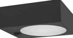 Aurinkokennoseinävalaisin tunnistimella Eglo Darfano, IP54, 4000K, alas, musta