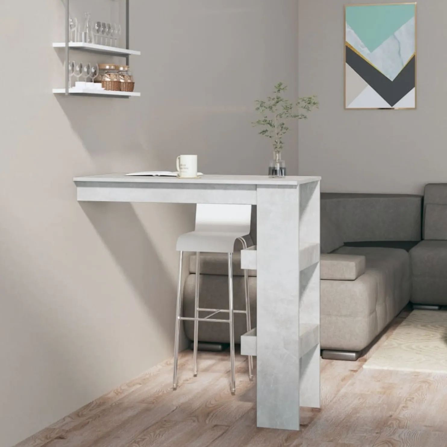 Baaripöytä seinälle 102x45x103,5cm, eri värejä