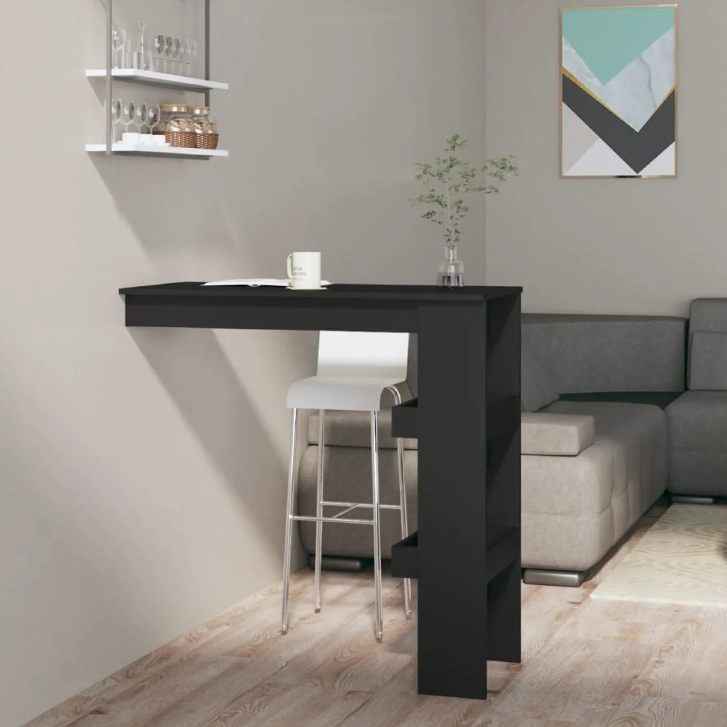 Baaripöytä seinälle 102x45x103,5cm, eri värejä
