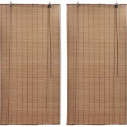 Bambu rullaverhot 2kpl 120 x 220 cm ruskea