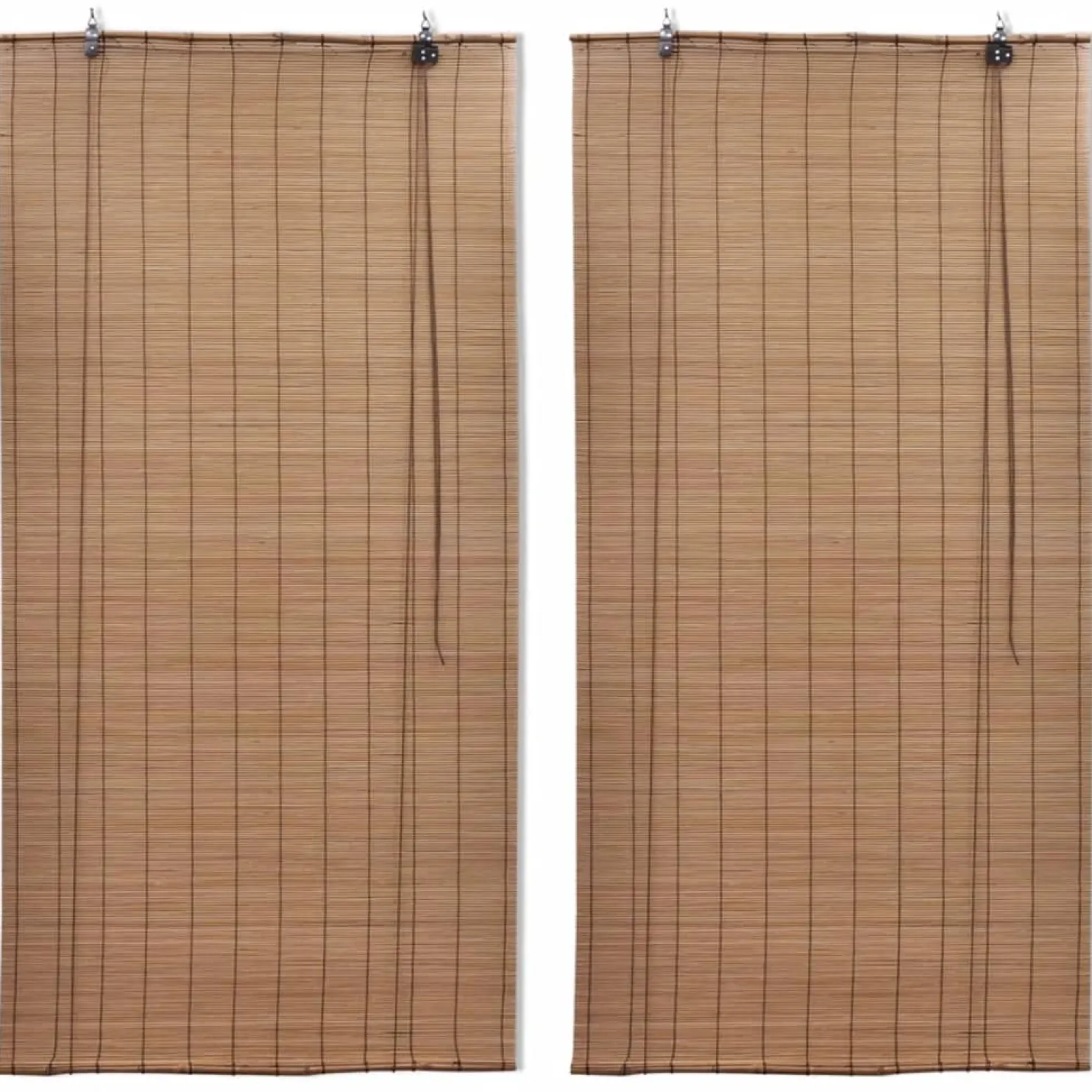 Bambu rullaverhot 2kpl 120 x 220 cm ruskea