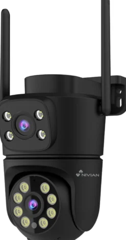 Dome-kaksoisvalvontakamera Celotron Nivian Tuya Smart, 2K, langaton, väriyönäkö, ulkokäyttöön