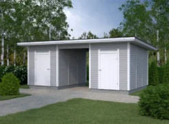 Elementtivarasto Timburg E12M 6040x3180 mm 19.2 m² puuvalmis