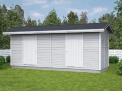 Elementtivarasto Timburg E8 6040x2140 mm 12.9 m² puuvalmis