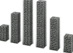 Gabion-/kivikorisarja 6kpl galvanoitu vaijeri eri kokoja