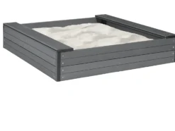Hiekkalaatikko penkeillä Nordic Play 24x120x120cm komposiitti sis, verkko