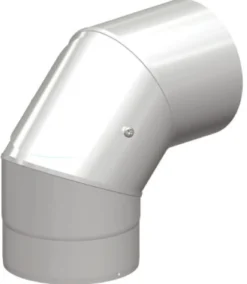 Hormin 90° kulma tarkastusluukulla Schiedel Prima Smooth, 150mm, musta