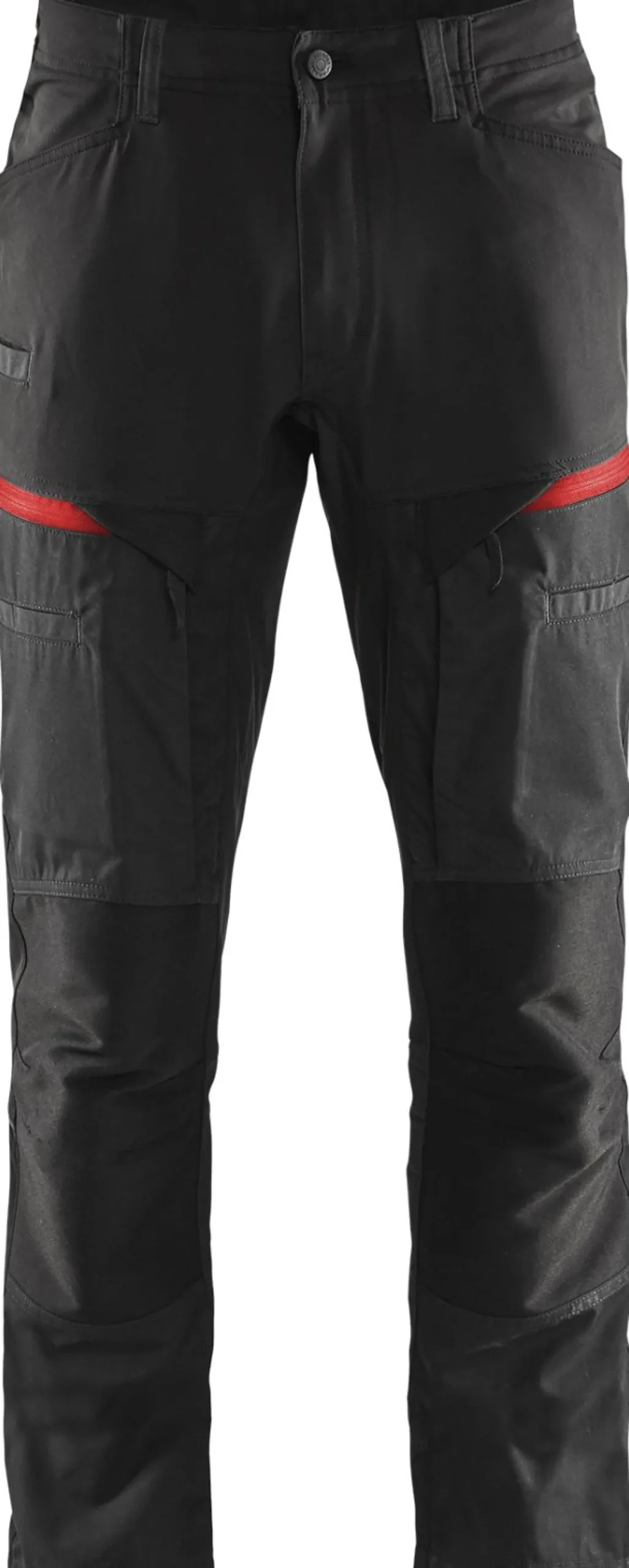 Housut Blåkläder 1456 stretch musta/punainen