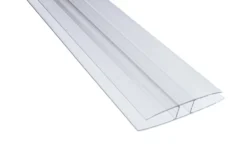H-profiili Keraplast 10 mm, PC-muovia, kirkas 2,5 m