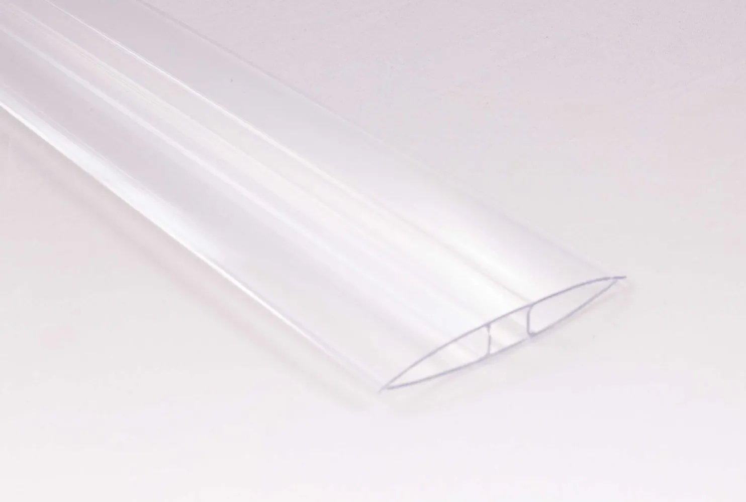 H-profiili Keraplast, 6mm, PC-muovia, kirkas, määrämittainen