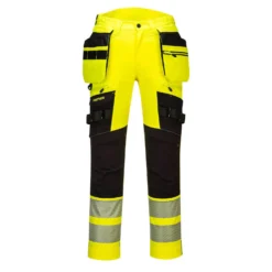 Huomiohousut Portwest DX442 Hi-Vis Stretch keltainen/musta