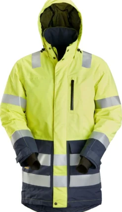 Huomioparkatakki Snickers Workwear AllroundWork 1830 LK 3 keltainen