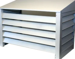Ilmalämpöpumpun suojakotelo 1010x720x501mm, alumiini, valkoinen