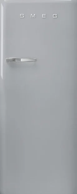 Jenkkikaappi pakastelokerolla Smeg Retro FAB28RSV6, 60.1cm, 244/26 l, oikea, hopea