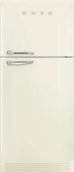 Jenkkikaappi Smeg Retro FAB50LCR5, 79.6cm, 315/97 l, kerma, vase