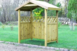 Jätekatos Lux Tupla harjakatto, 600l tai 2x240l astialle, eri värejä