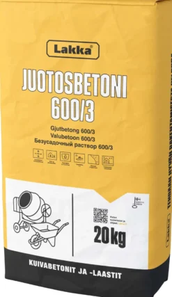 Juotosbetoni Lakka 600/3, eri kokoja