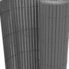 Kaksipuolinen puutarha-aita PVC 150x500cm harmaa