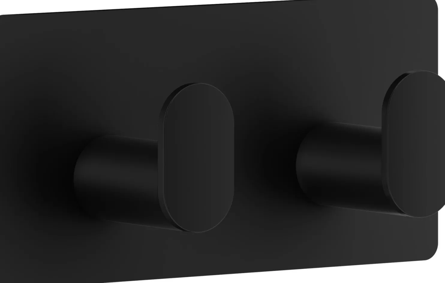 Kaksoiskoukku Beslagsboden Design BB456, mattamusta rst