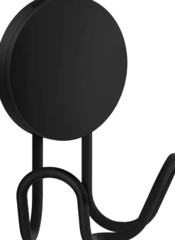 Kaksoispyyhekoukku Beslagsboden BB356 tarrakiinnitys musta