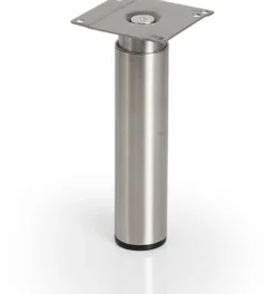 Kalustejalka Grip Rev 135-235 mm harjattu ruostumaton teräs