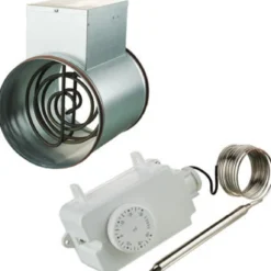 Kanavalämmitin Airsec 200 mm / 1200 W + termostaatti