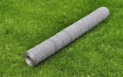 Kanaverkko galvanoitu PVC pinnoitteella silmäkoko 13mm 25x1m hopea
