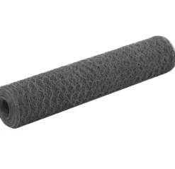 Kanaverkko teräs PVC pinnoitteella silmäkoko 13mm 25x0.75m harmaa
