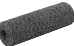 Kanaverkko teräs PVC pinnoitteella silmäkoko 13mm 25x0.5m harmaa