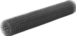 Kanaverkko 16x16mm teräs PVC pinnoitteella 10x1m harmaa