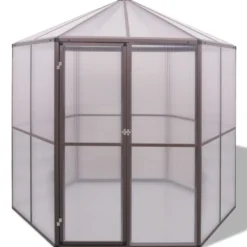 Kasvihuone alumiini 240x211x232 cm (48836)
