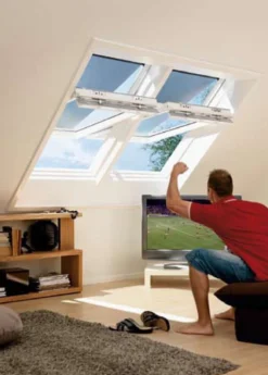 Kattoikkuna Velux TripleProtect käsikäyttöinen lapeikkuna 94 cm x 160 cm