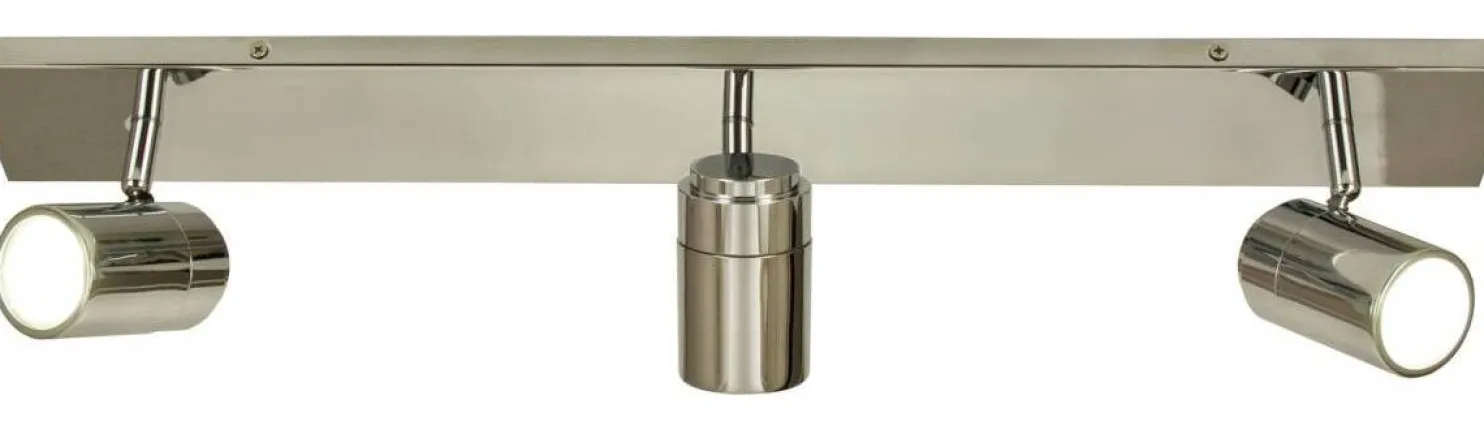 Kattospotti Aneta Lighting Livorno 3-osainen suora IP44 kromi/valkoinen