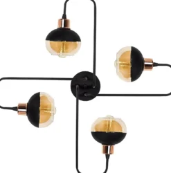 Kattovalaisin Linento Lighting Ani 4-osainen musta/kupari
