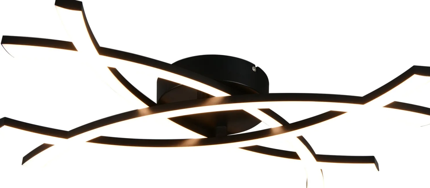 Kattovalaisin Trio Pollock LED 3000K 60x40cm mattamusta